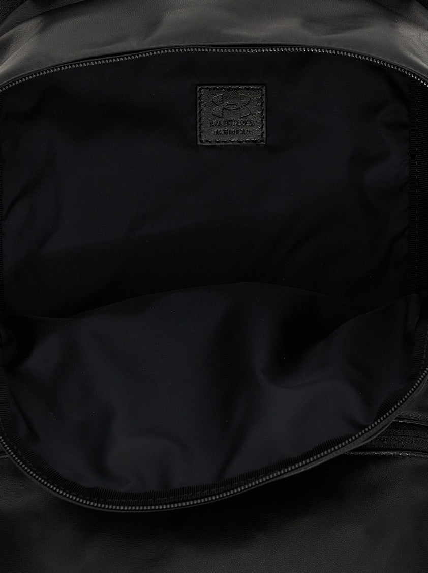 Balenciaga Smooth Lambskin Backpack With Front Logo