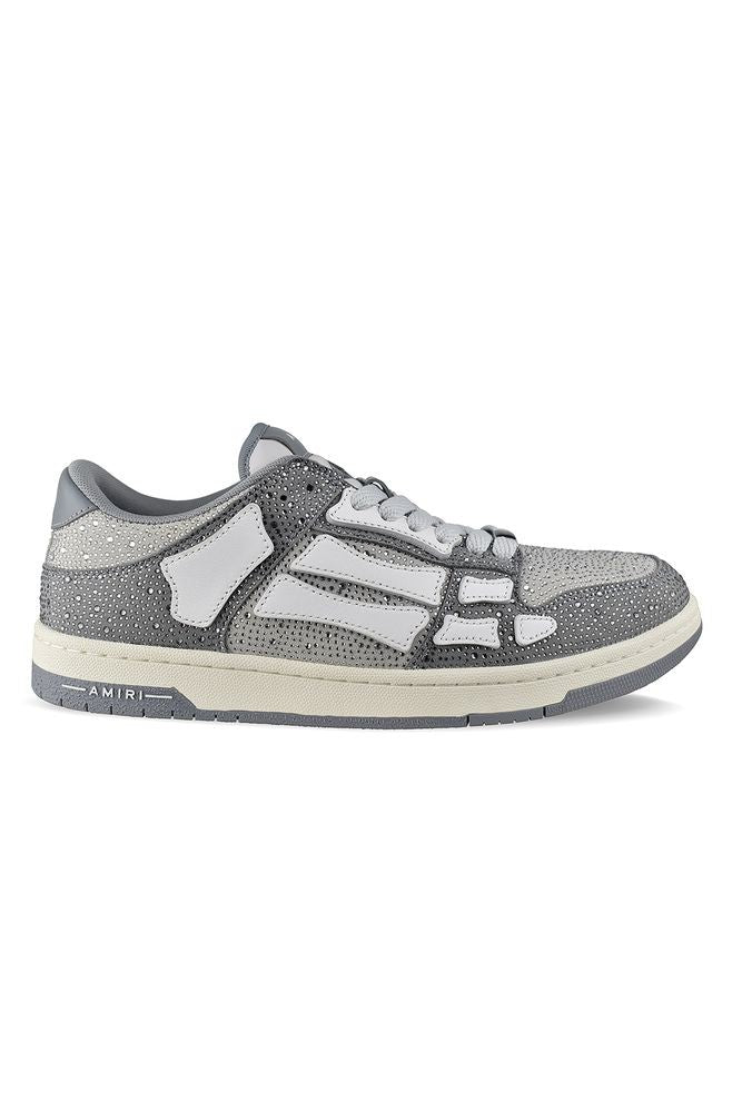 Amiri Crystal-Embellished Low-Top Sneakers With Skeleton Inserts