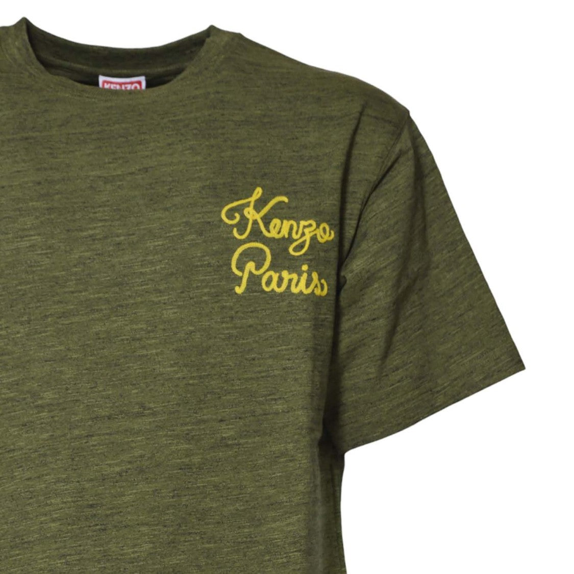 Kenzo Heathered Olive Green Crew Neck Kenzo T-Shirt