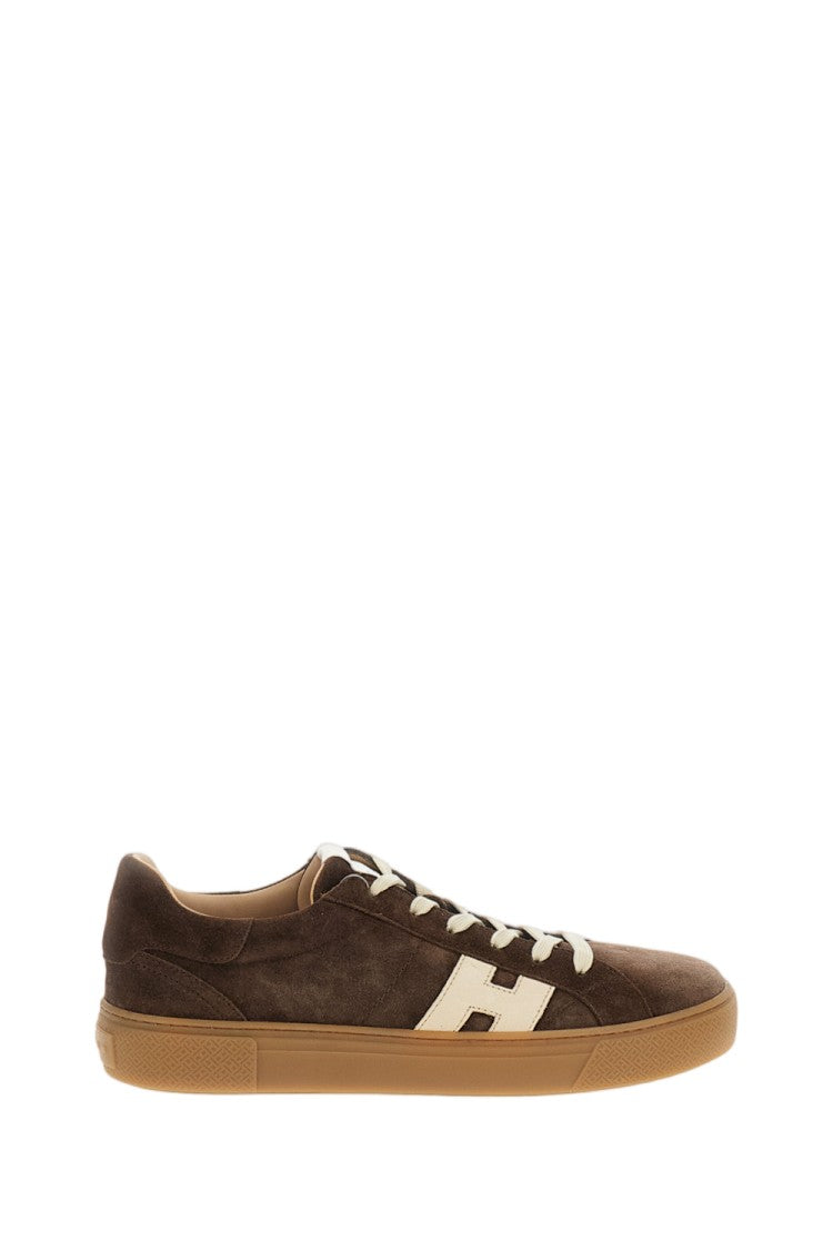 Hogan Brown Suede Leather Skater Sneakers