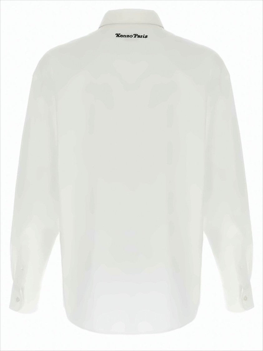 Kenzo Long-Sleeve Casual Shirt With Intertwined Tiger Graphic