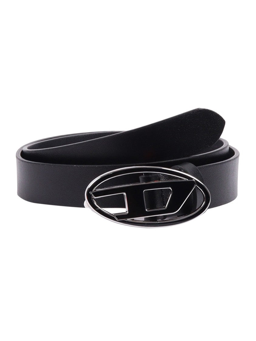 Diesel Oval D Logo Black Belt