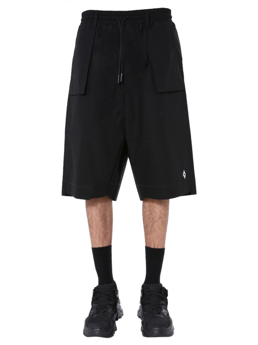 Marcelo Burlon Relaxed Black Bermuda Shorts