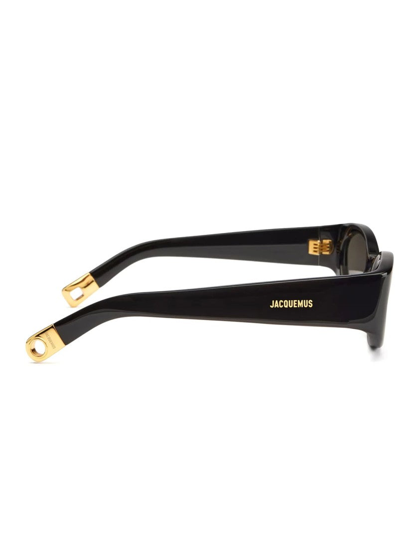 Jacquemus Bold Oval-Shaped Sunglasses With Gold Accents