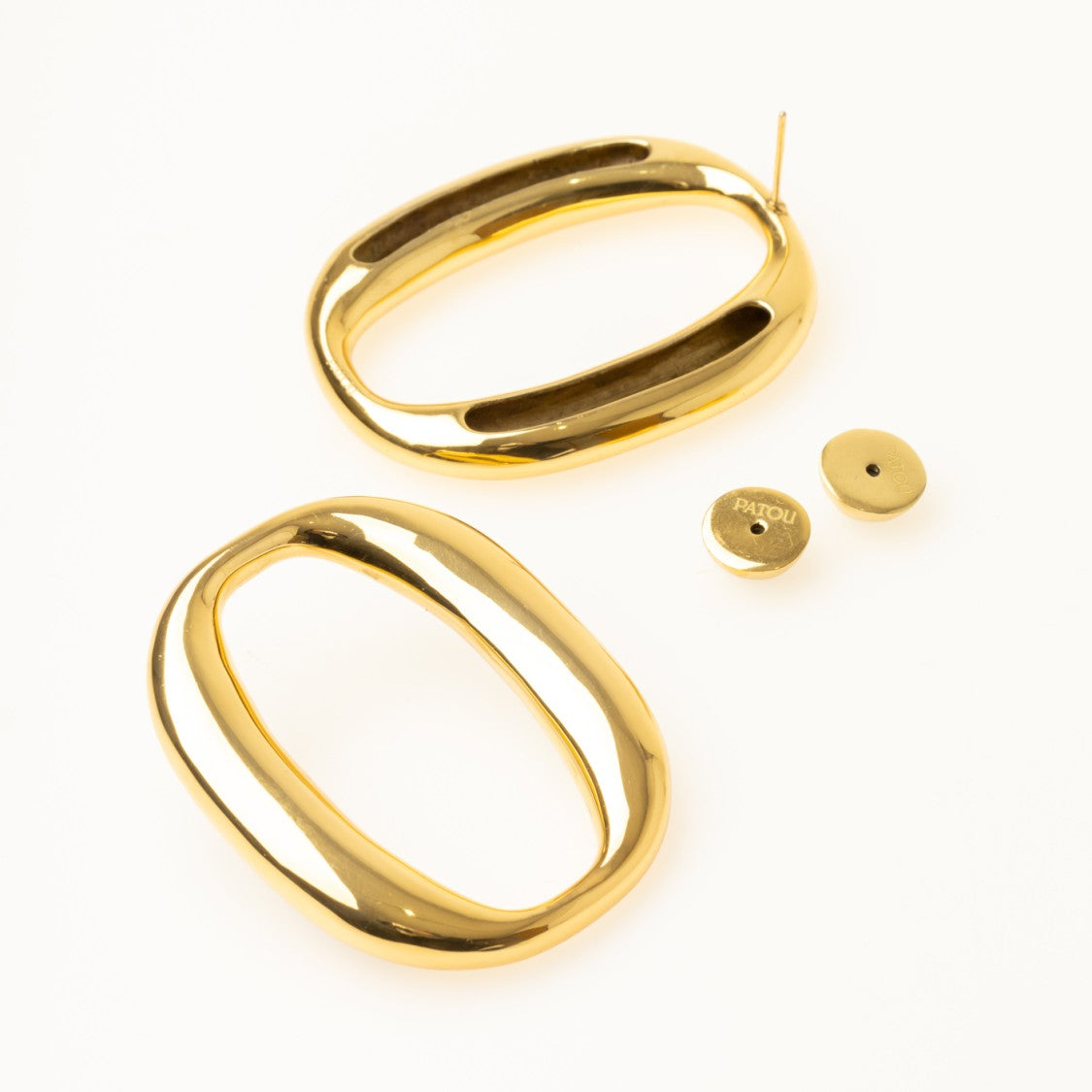 Patou Gold-Plated Oval Earrings
