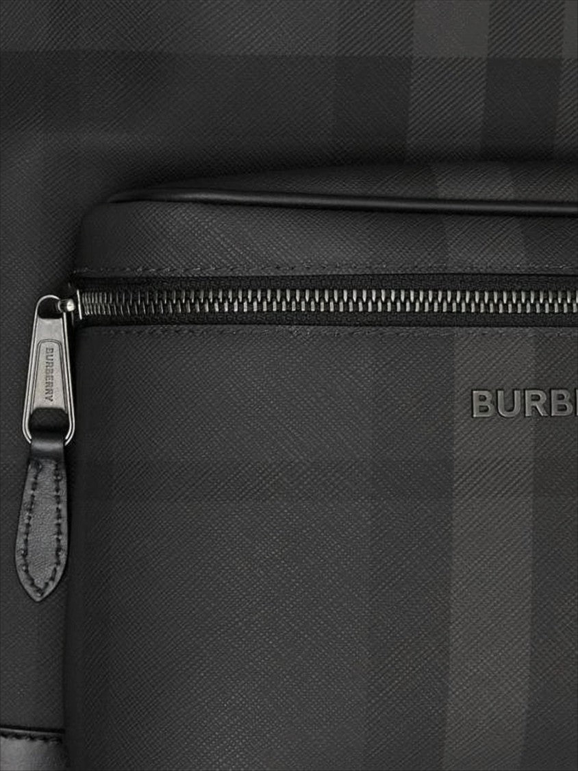 Burberry Black Checkered Design Burberry Backpack