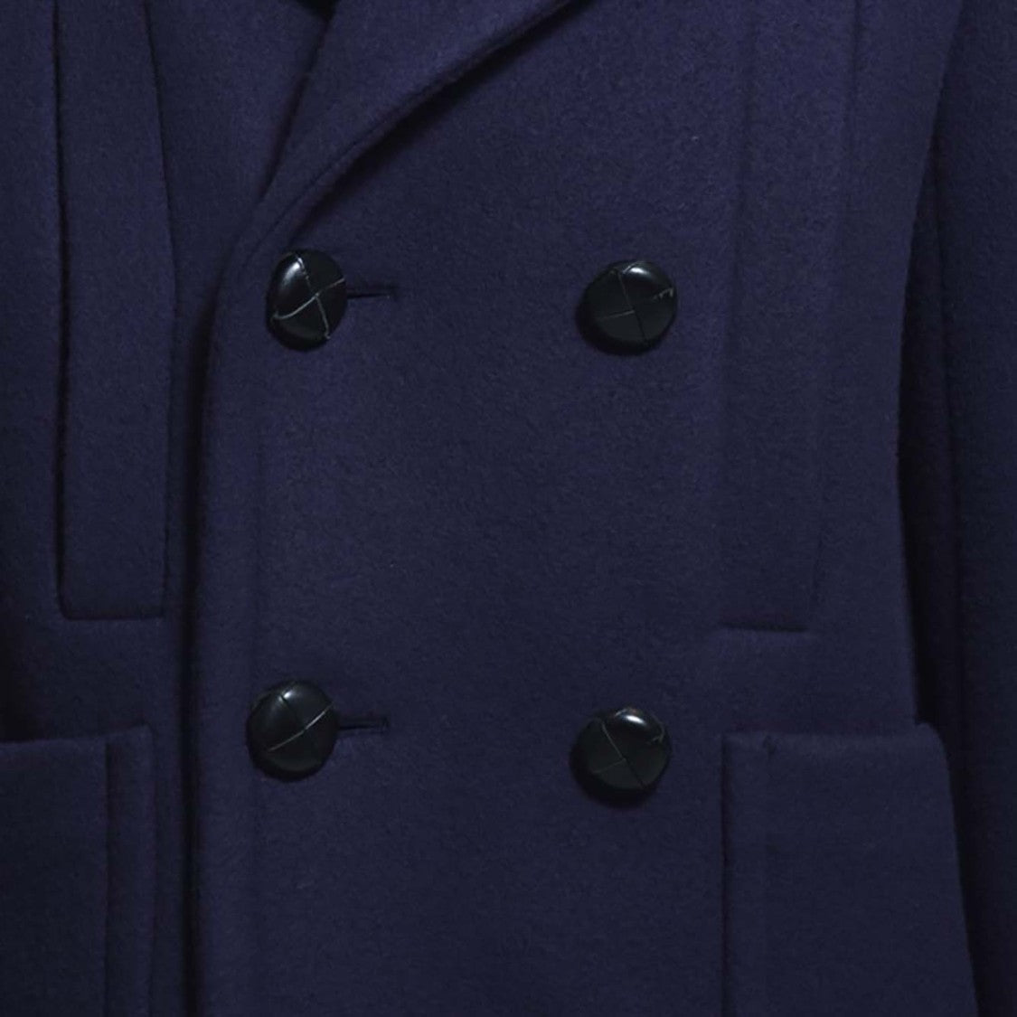Lanvin Blue Virgin Wool Short Coat