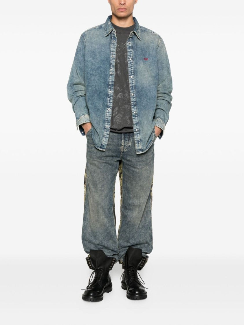 Diesel Faded Blue Denim Shirt