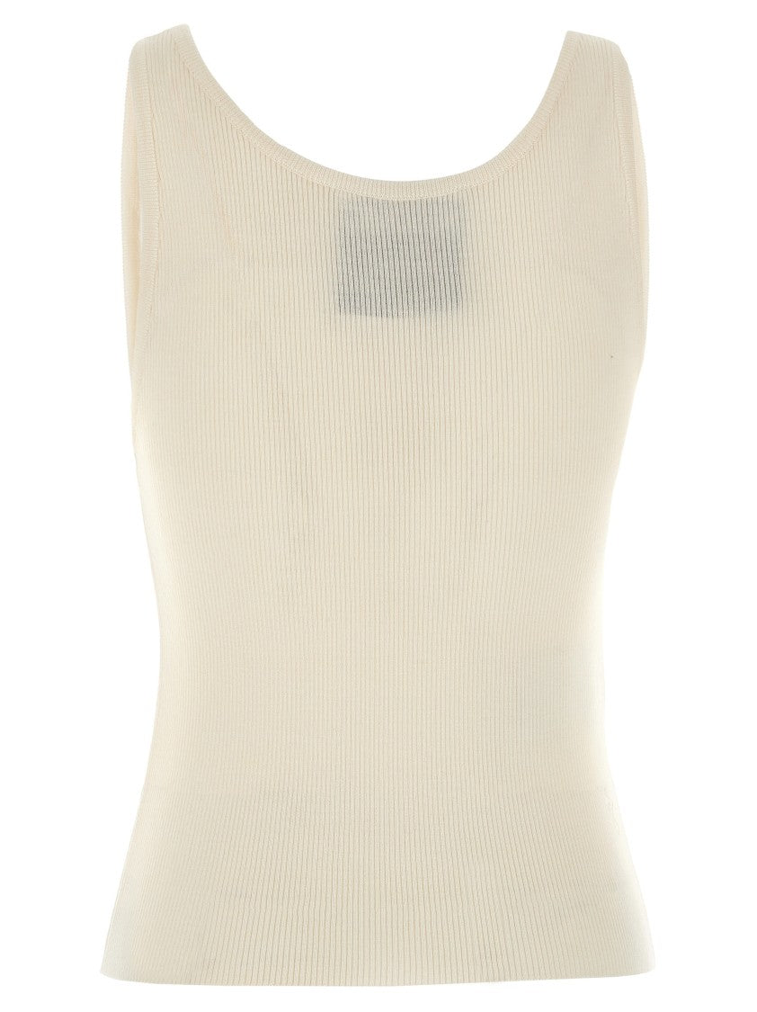Moschino Sleeveless Silk Blend Knit Top