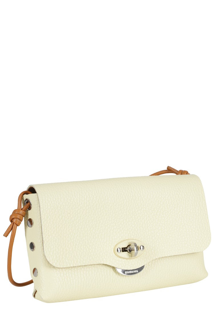 Zanellato Yellow Hammered Leather Daily Letter Shoulder Bag