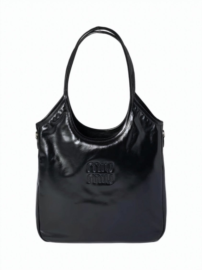 Miu Miu Finish Shoulder Bag With Rounded Top Handle