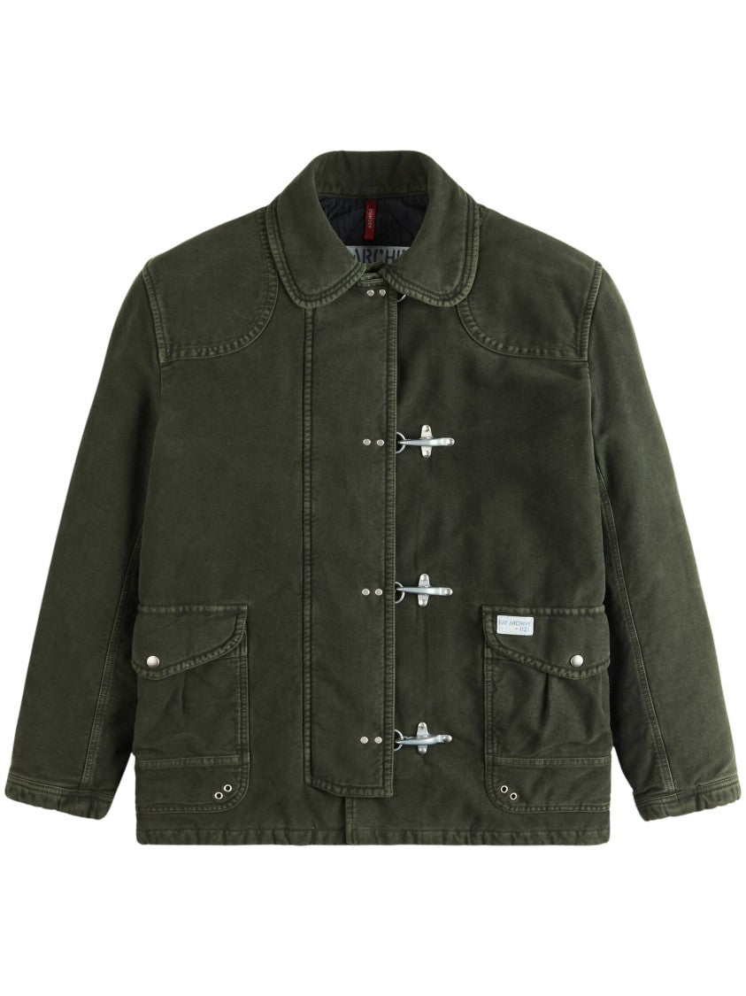 Fay Frosted Cotton 4 Ganci Toggle Jacket