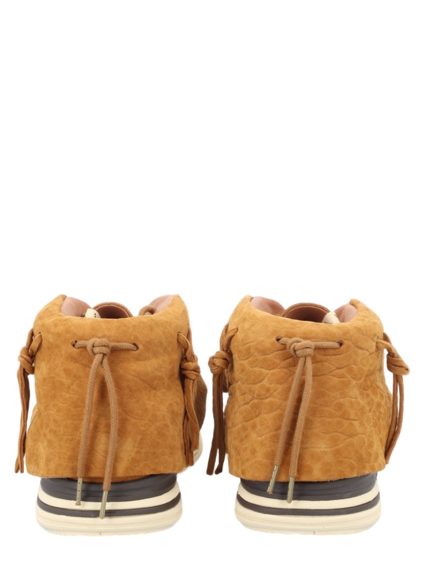 Visvim Tan Lhamo-Folk Lambskin Moccasin Boots