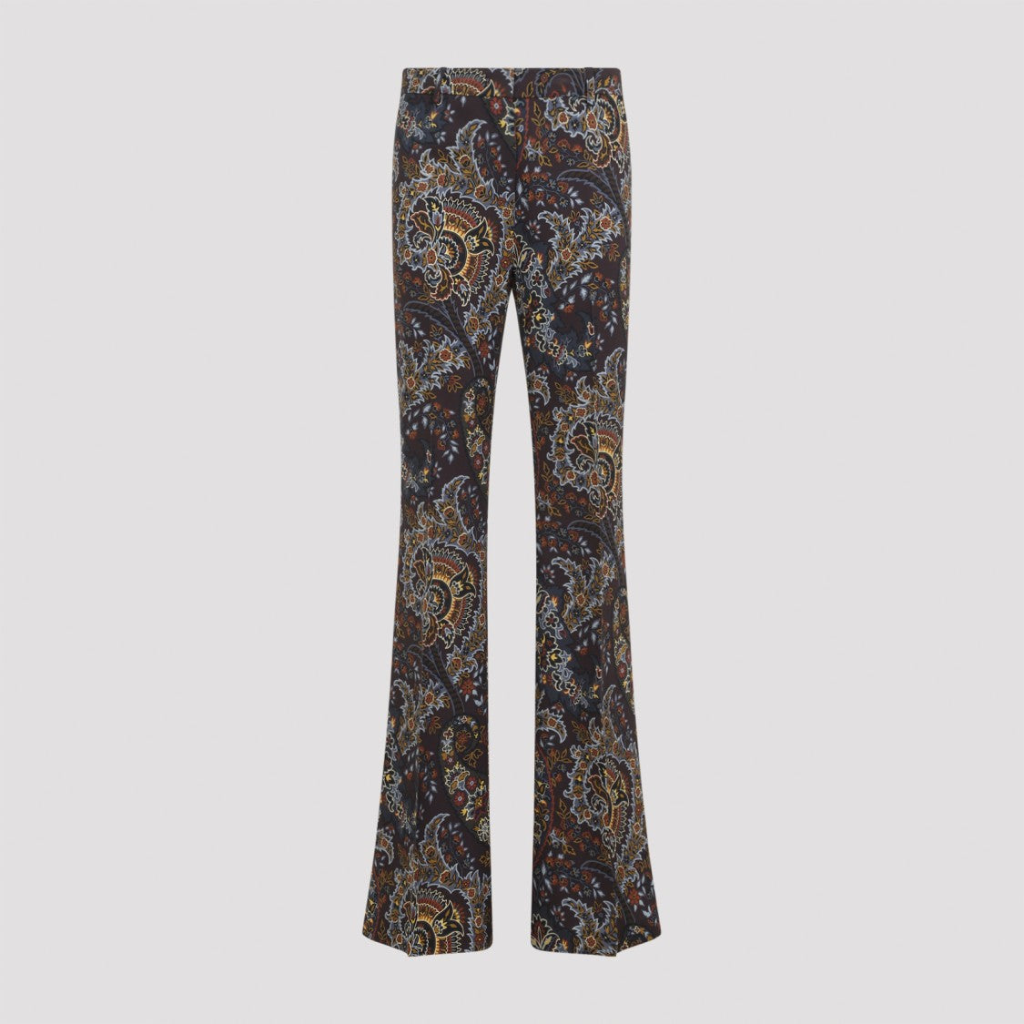Etro Cady Printed Blue Black Viscose Pants