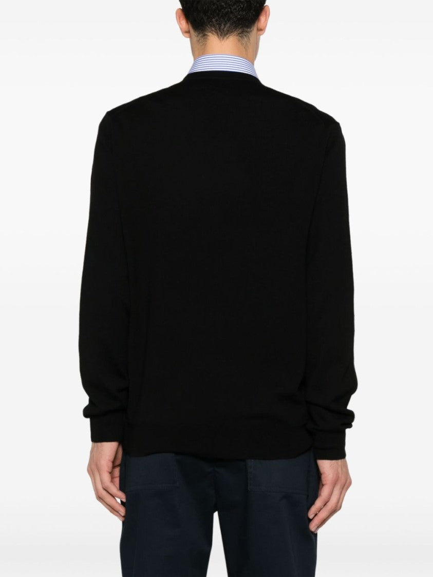 Polo Ralph Lauren V-Neck Wool Sweater With Embroidered Logo