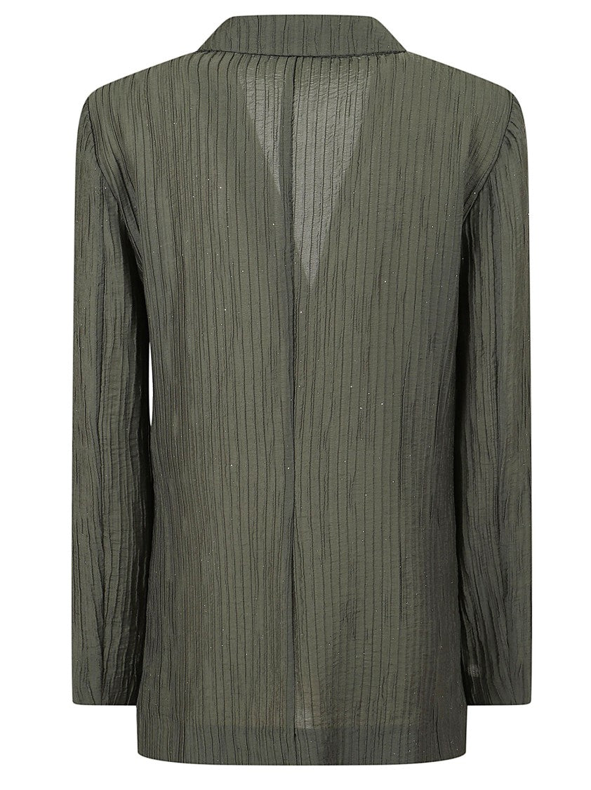 Emporio Armani Sparkling Pleated Crepon Blazer