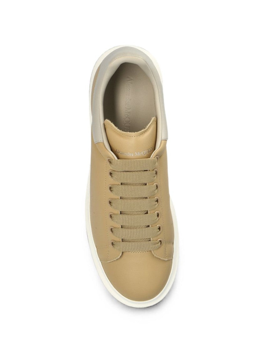Alexander Mcqueen Calfskin Contrasting Heel Sneakers