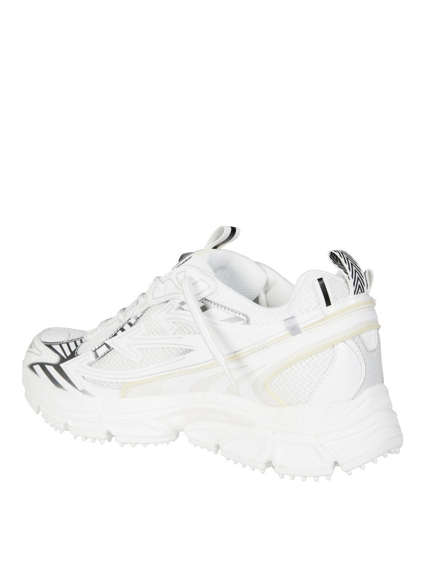 Off-White Sole White Sneakers With Black