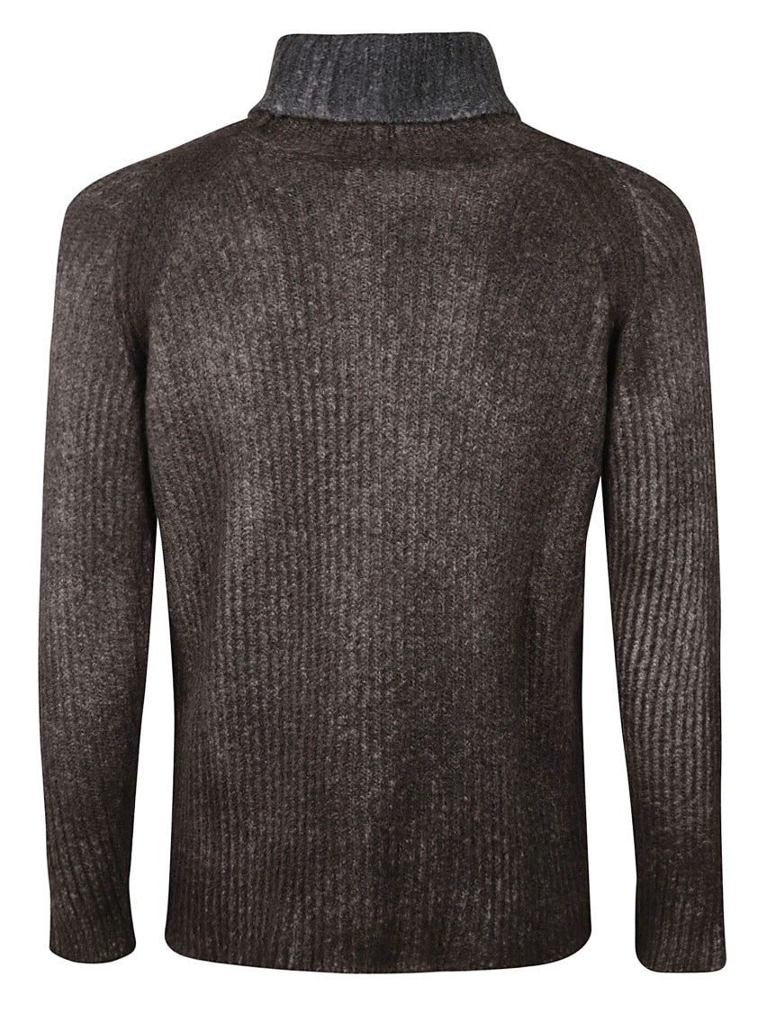 Avant Toi Ribbed High Neck Pullover