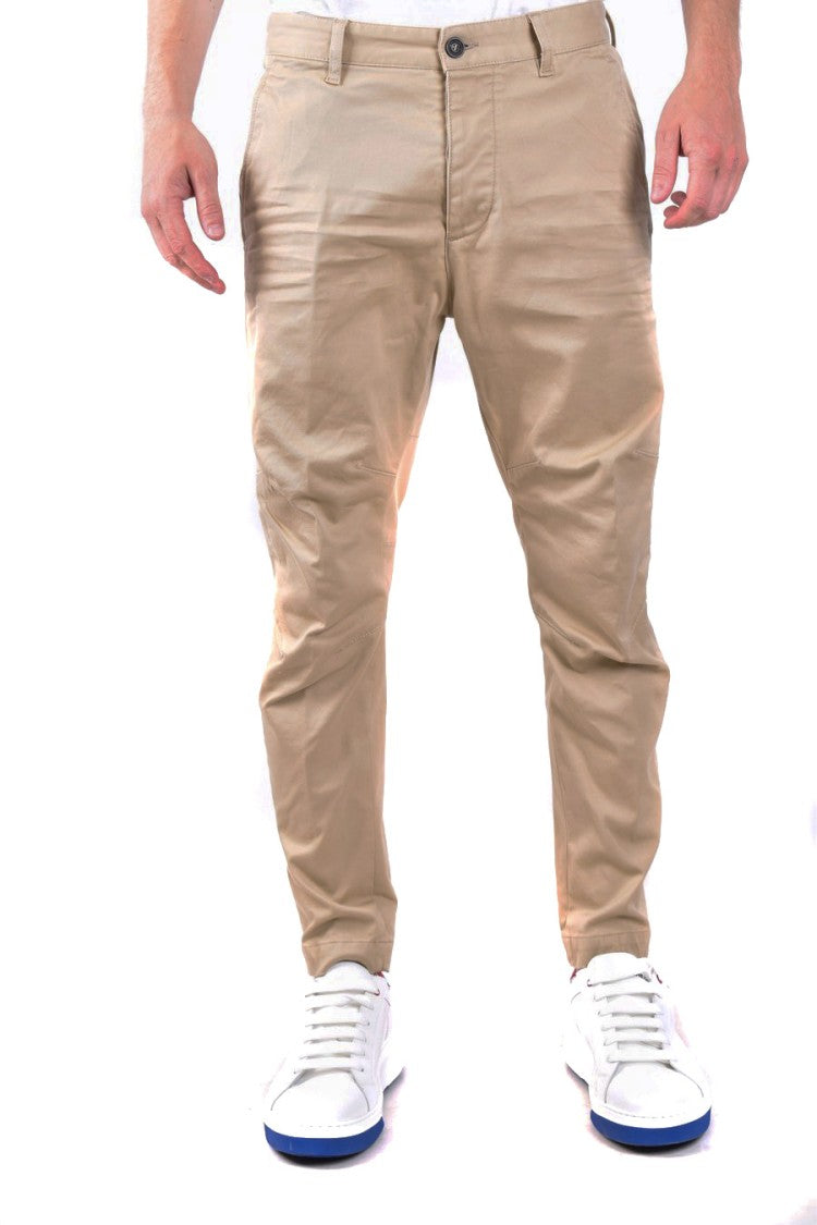 Dsquared2 Desert Tan Color Cotton Trousers