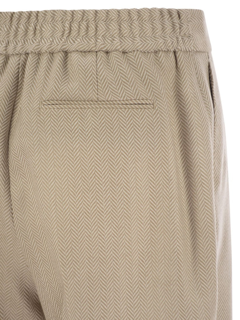 Pt Torino Daisy - Wool And Cashmere Pinstripe Pants