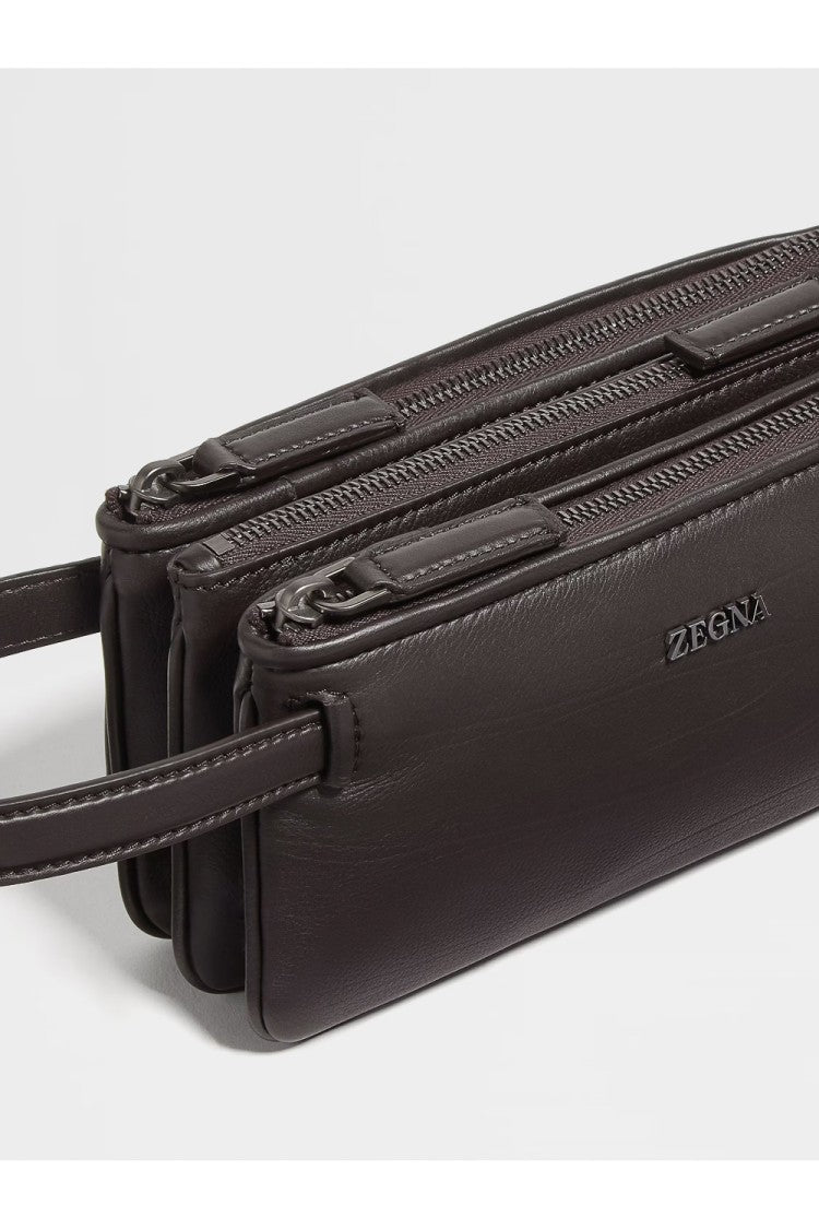 Zegna Second Skin Leather Pouch