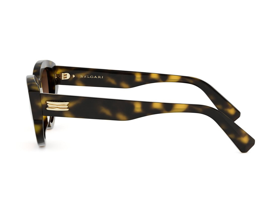 Bulgari Bv40088i Gold Detail Cat-Eye Tortoiseshell Sunglasses