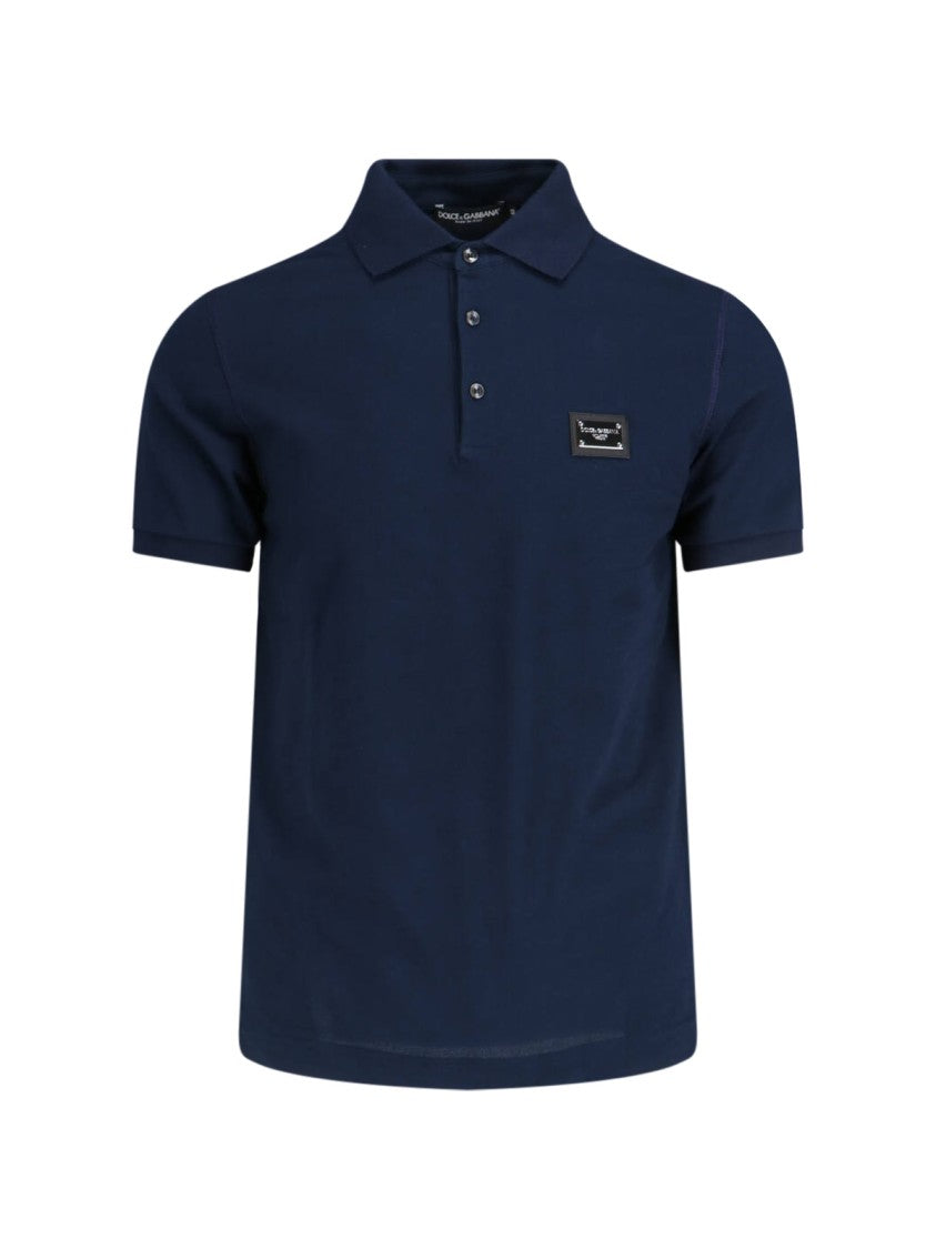 Dolce & Gabbana Logo Polo Shirt – Navy Blue