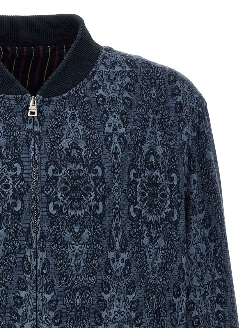 Etro Jacquard Pattern Bomber Jacket