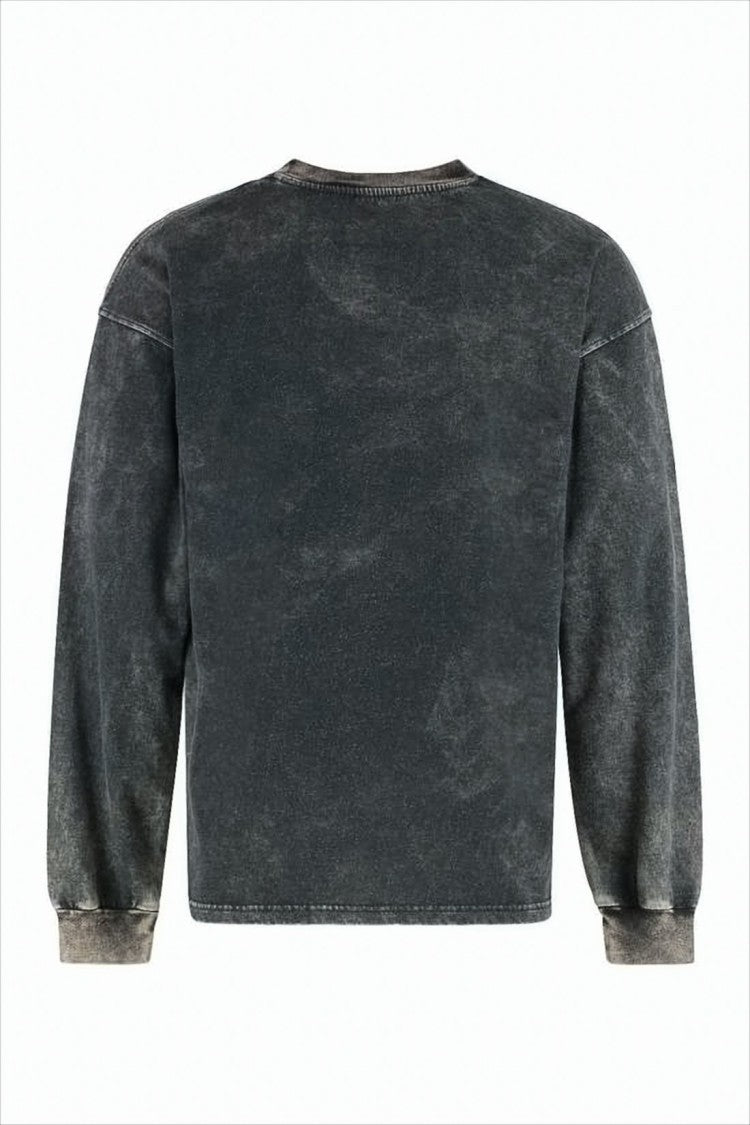 Diesel Vintage-Style Long-Sleeve T-Shirt With Ribbed Cuffs