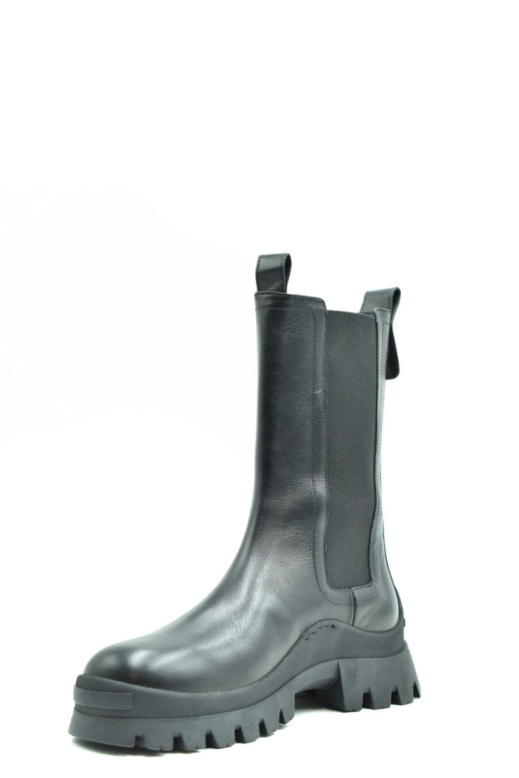Dsquared2 Black Leather Ankle Boots