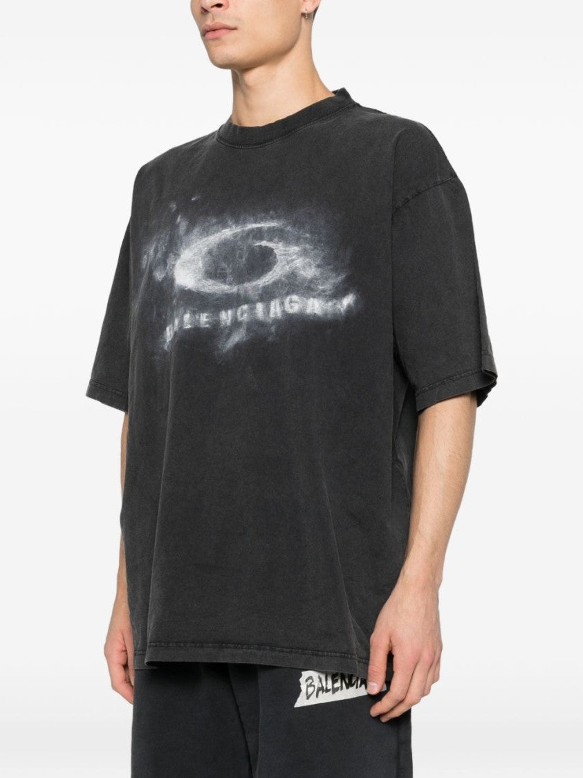 Balenciaga Oversized Black Cotton T-Shirt