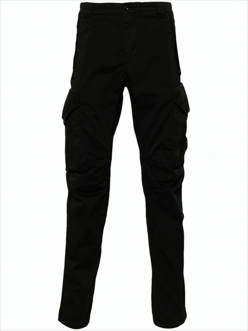 C.P. Company Slim-Fit Black Cargo Pants With Distinctive Pocket Detailing
