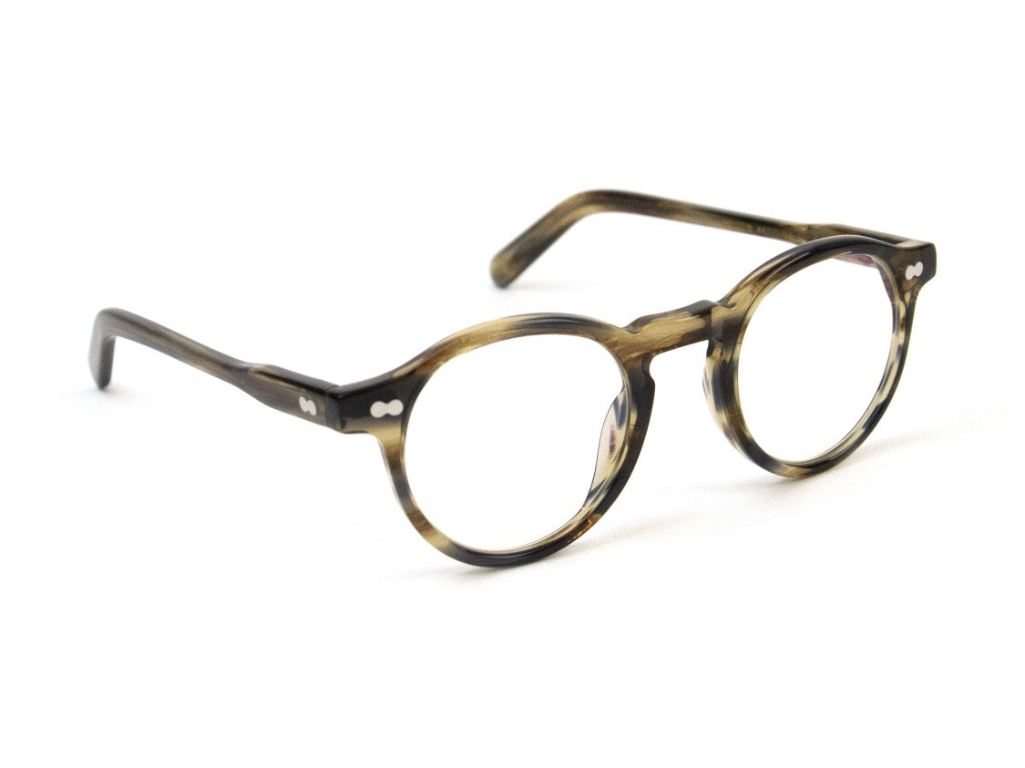 Moscot Tortoiseshell Or-Mil-O Round Acetate Eyeglasses