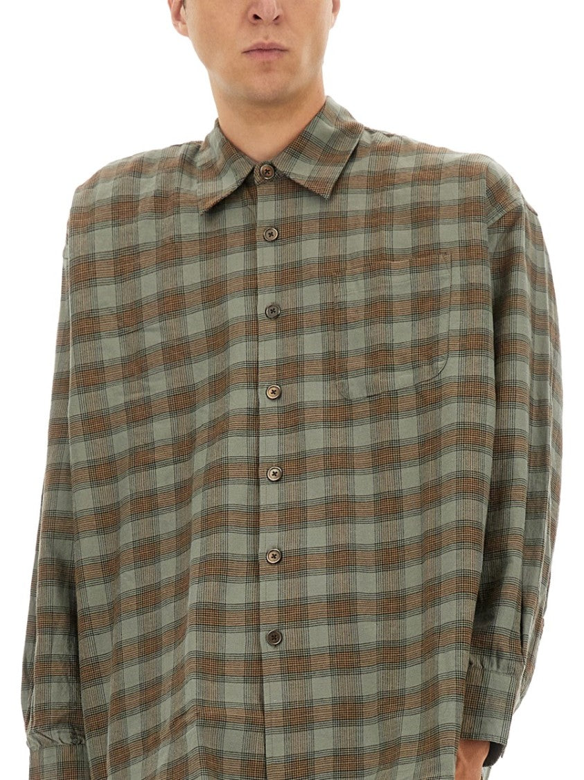 Our Legacy Loose-Fitting Plaid Shirt With Classic Collar
