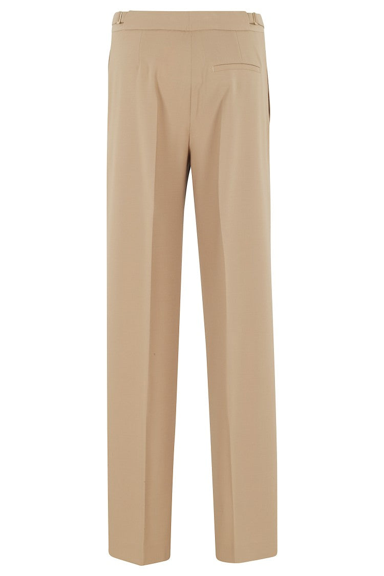 Semi Couture Beige Lolita Straight-Leg Wool-Blend Formal Pants