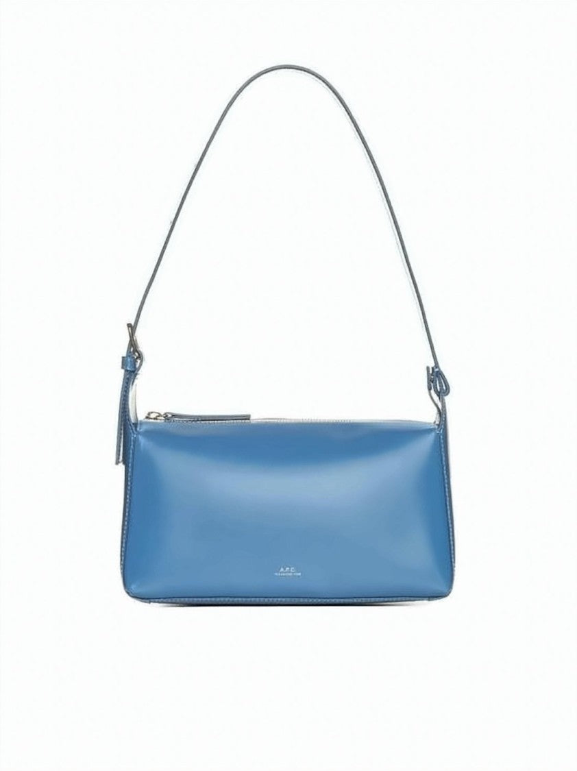 A.P.C. Rectangular Smooth Leather Shoulder Bag With Adjustable Strap