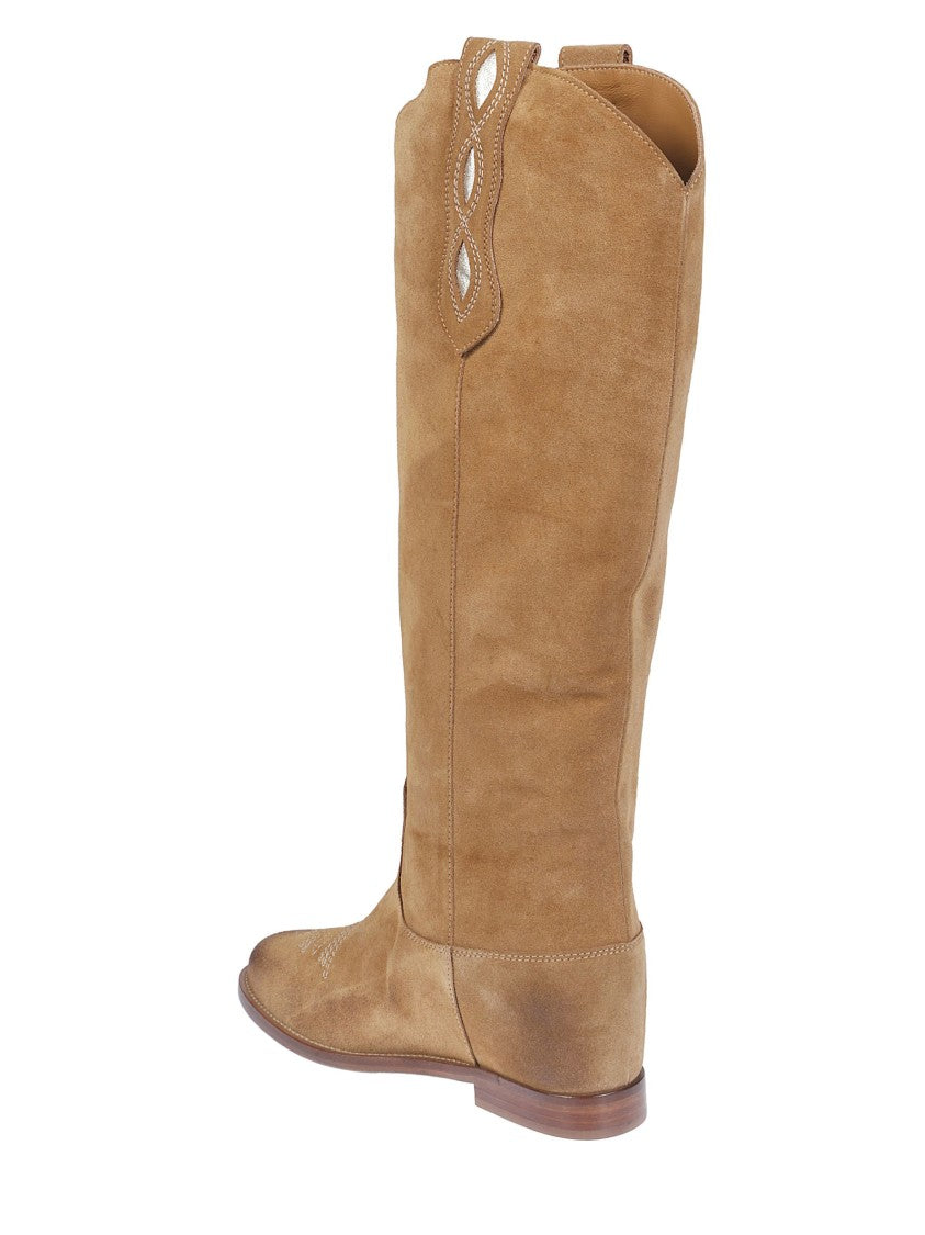 Via Roma 15 Tall Suede Cut-Out Boots