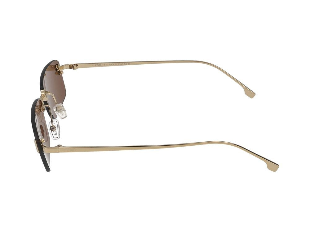 Maison Fendi Medium Frame Black Sunglasses With Curved Temples