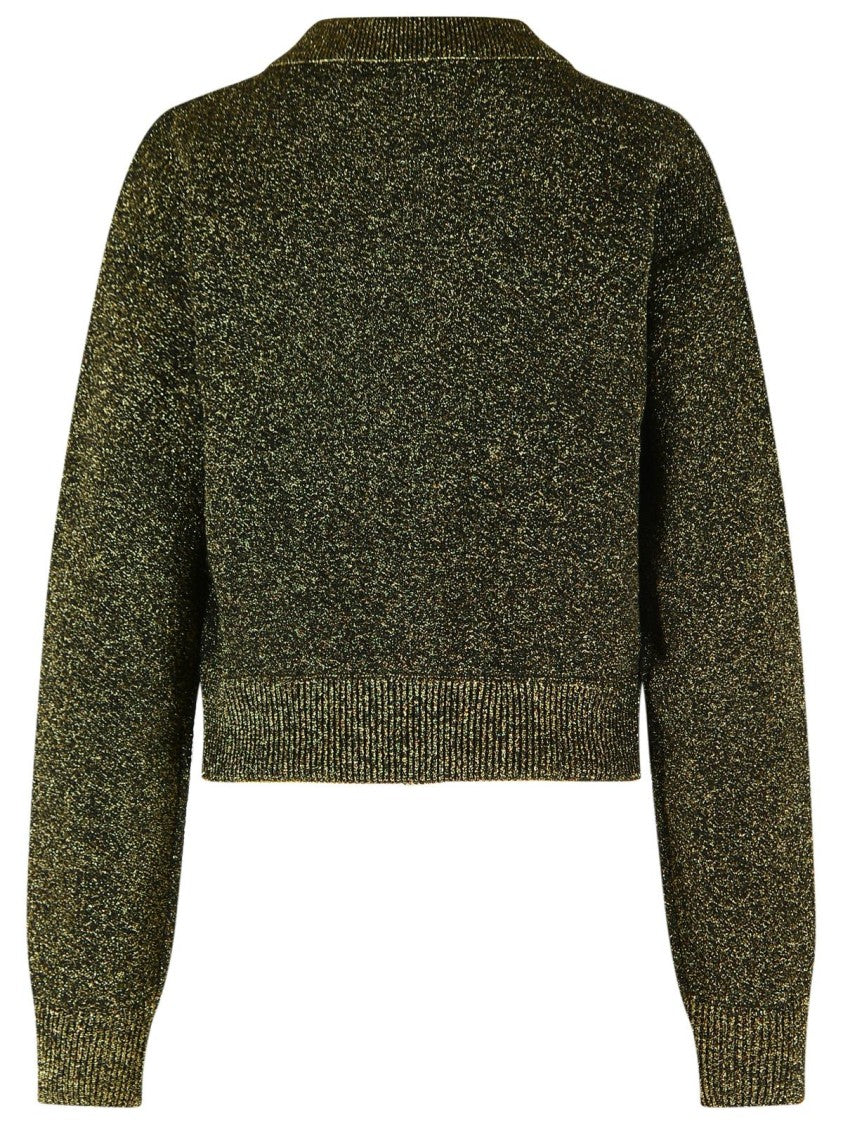 Marni Black Lurex-Detail Wool Cardigan