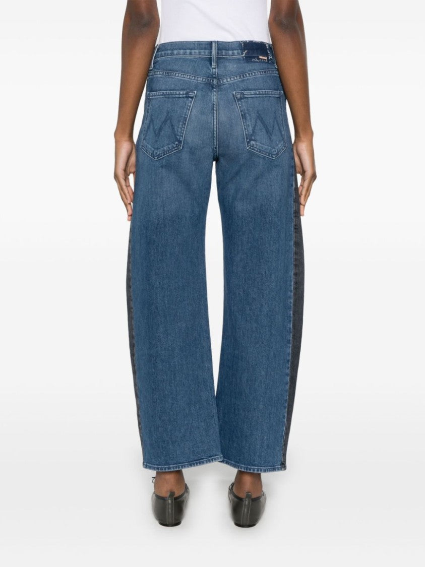 Mother Indigo Blue Wide-Leg Jeans