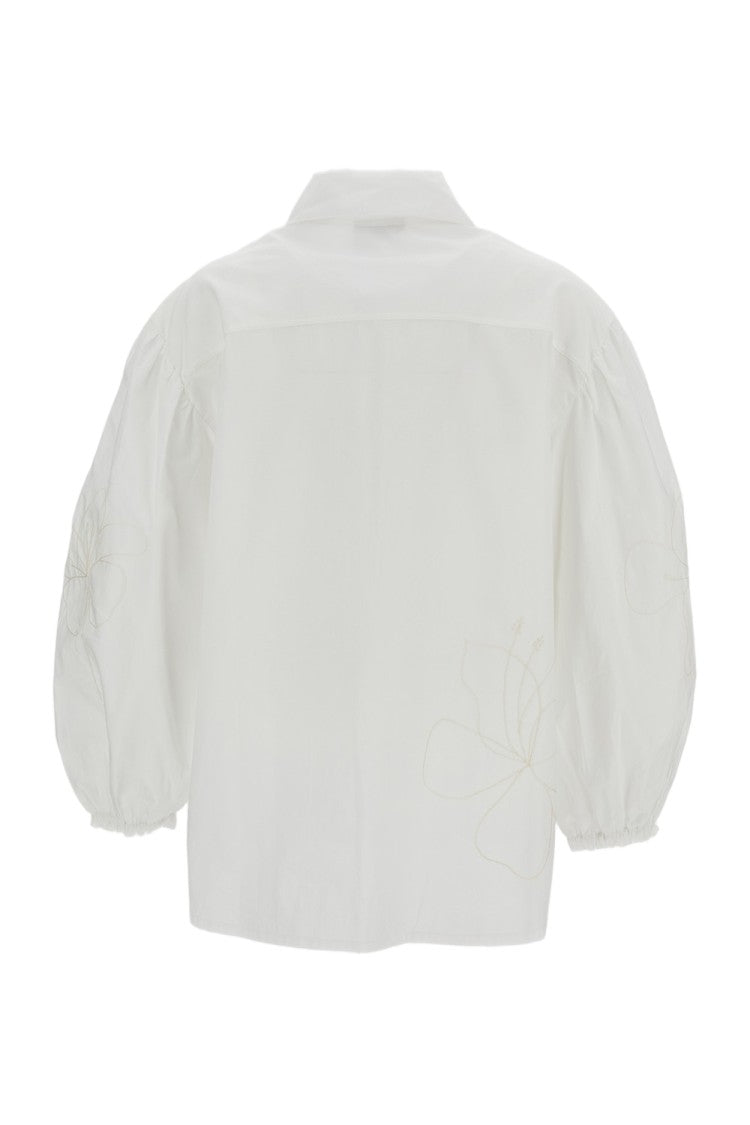 Estrafalario Long-Sleeved Cotton Shirt With Pointed Collar