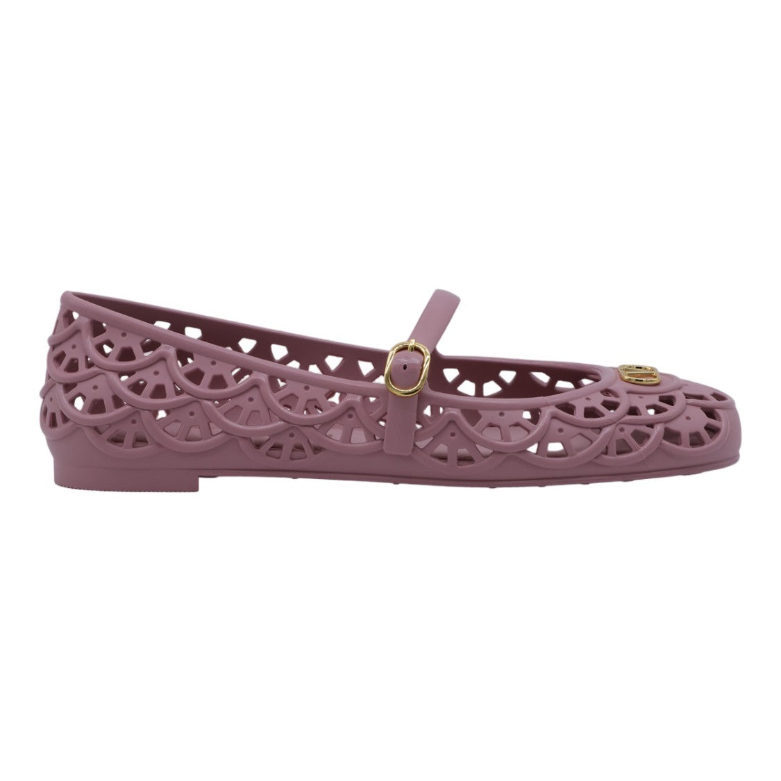 Valentino Garavani Delicate Cut-Out Flat Shoes With Mary Jane Strap