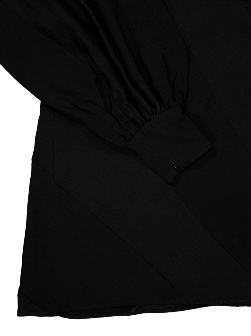 Zimmermann High-Neck Puffed-Sleeve Cotton Shirt