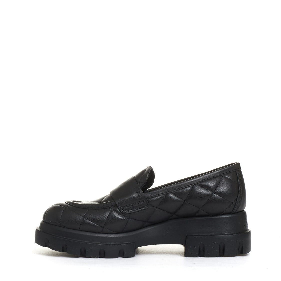 Agl Black Matelasse Moccasin