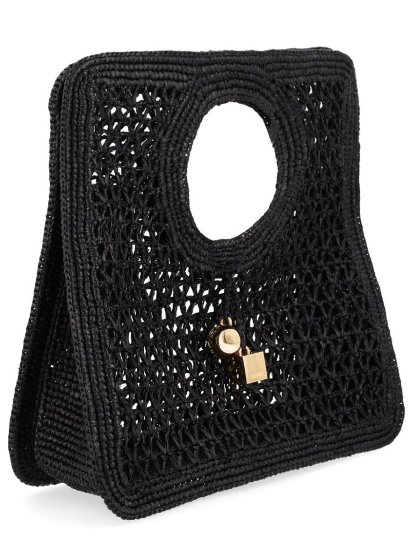 Jacquemus Spiaggia Woven Raffia Lattice Tote Bag