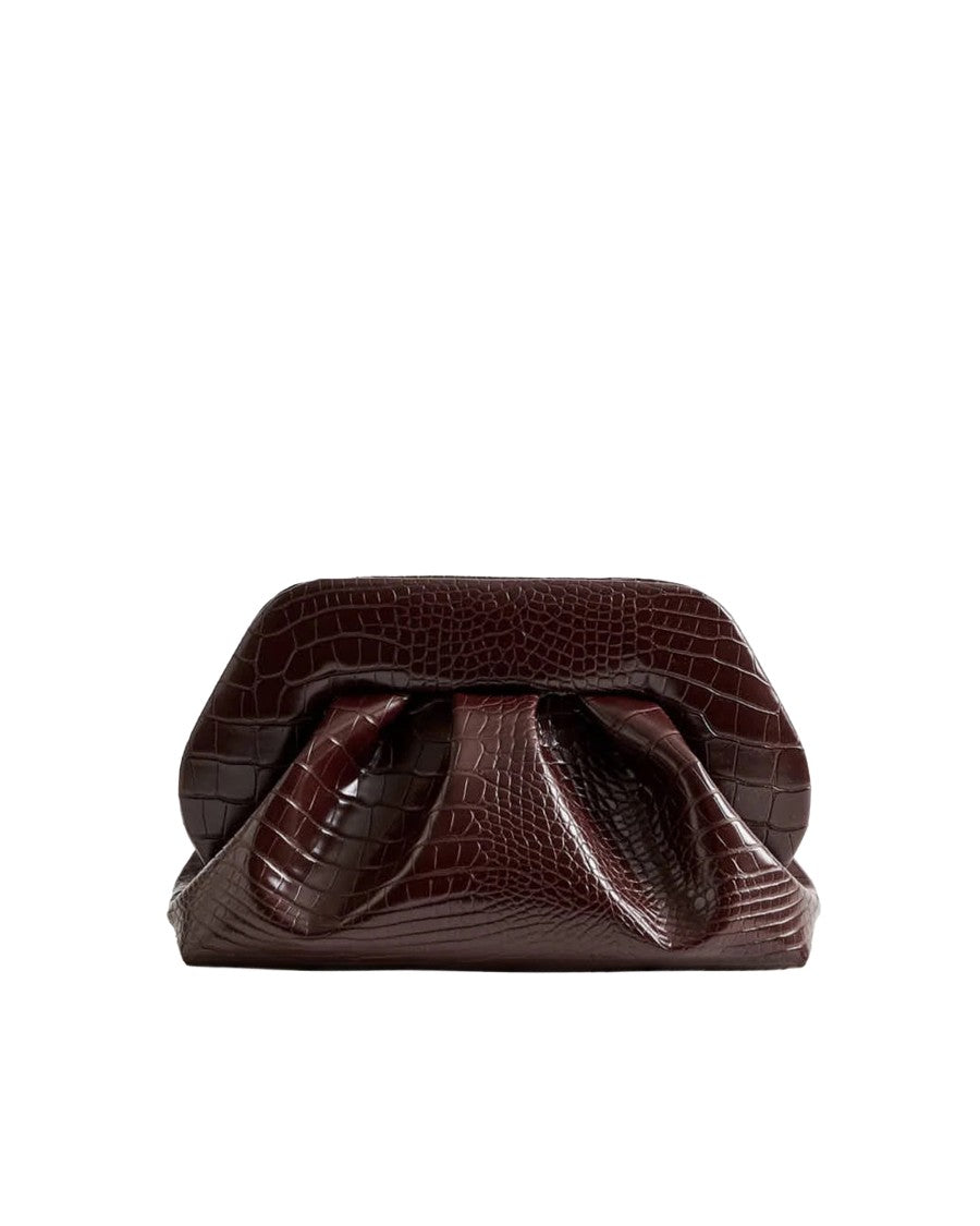 Themoirè Tia Croco Bag In Ebony