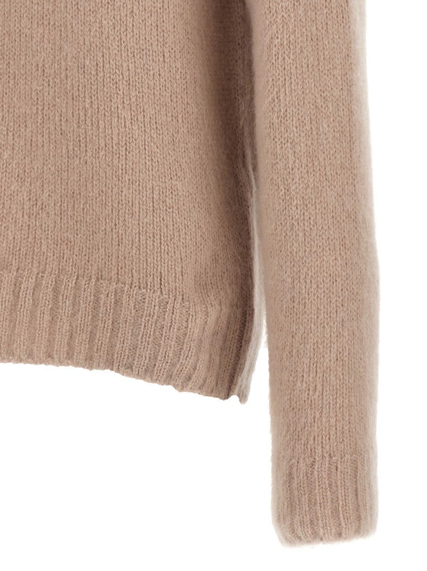Tom Ford High Neck Mohair Blend Sweater With Ribbed Detailing
