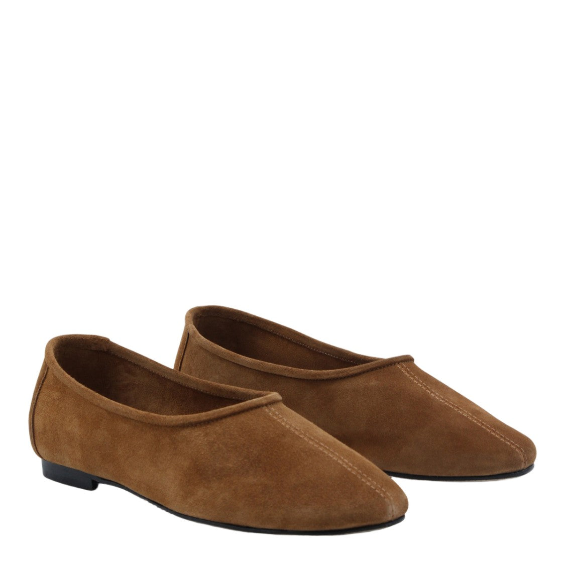 By Far Pointed-Toe Suede Flats
