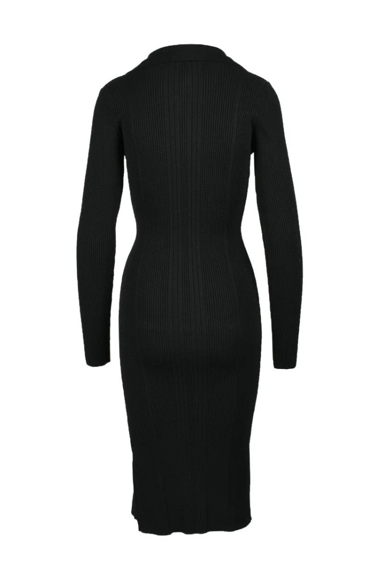 Babylon Long Knit Dress Black
